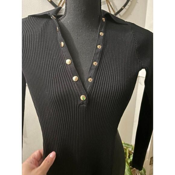 Hera Collection black knit‎ dress size small - Picture 2 of 7